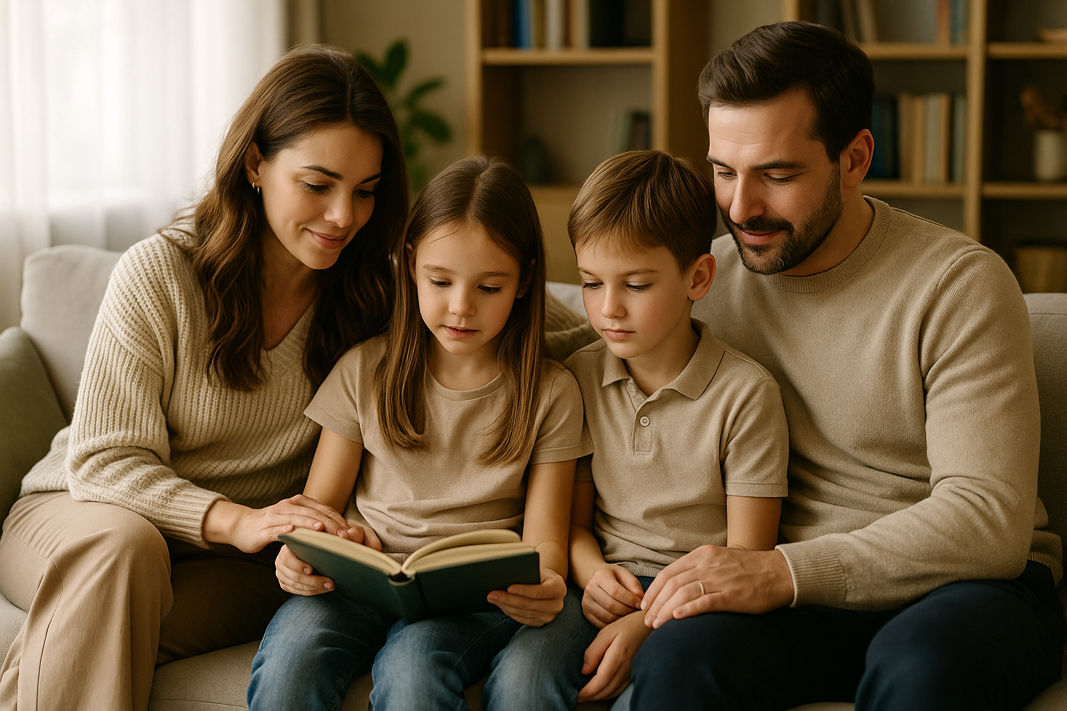 Família lendo